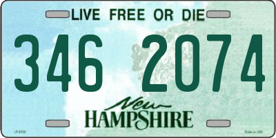 NH license plate 3462074