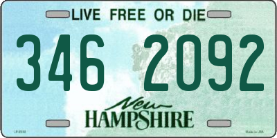 NH license plate 3462092