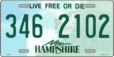 NH license plate 3462102