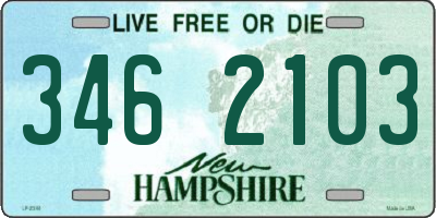 NH license plate 3462103
