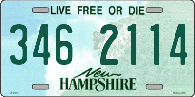NH license plate 3462114