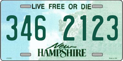 NH license plate 3462123