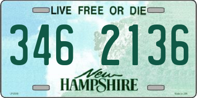 NH license plate 3462136