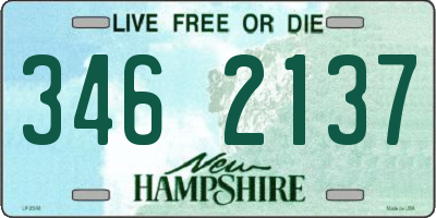 NH license plate 3462137