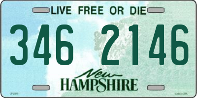 NH license plate 3462146