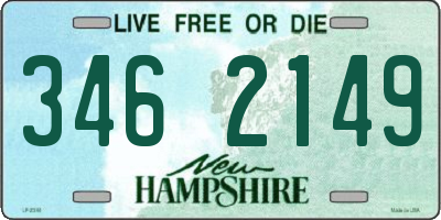 NH license plate 3462149