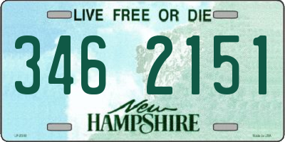 NH license plate 3462151