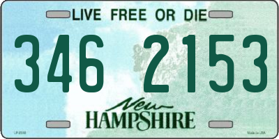 NH license plate 3462153
