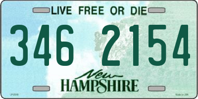 NH license plate 3462154