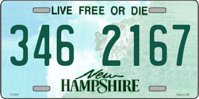 NH license plate 3462167