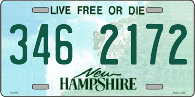 NH license plate 3462172