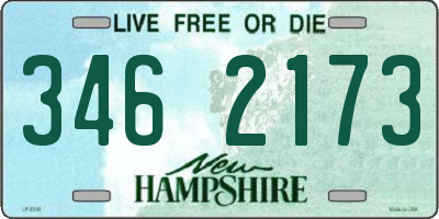 NH license plate 3462173