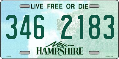 NH license plate 3462183