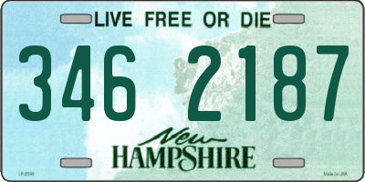 NH license plate 3462187