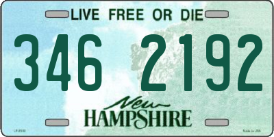 NH license plate 3462192