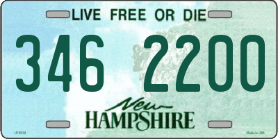NH license plate 3462200