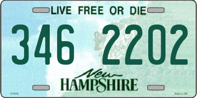 NH license plate 3462202