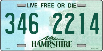 NH license plate 3462214