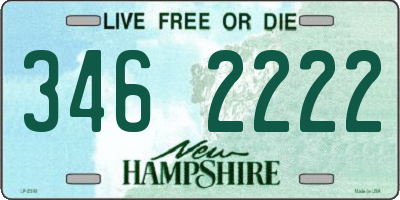 NH license plate 3462222