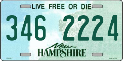 NH license plate 3462224
