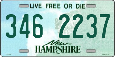 NH license plate 3462237