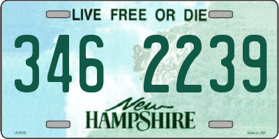 NH license plate 3462239