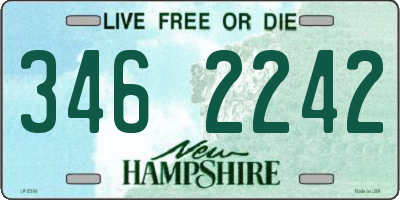 NH license plate 3462242