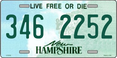NH license plate 3462252