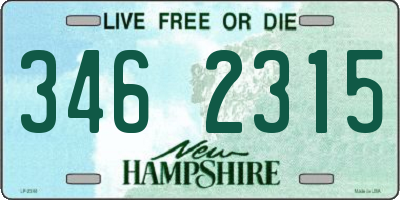 NH license plate 3462315