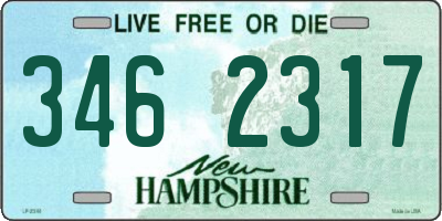 NH license plate 3462317