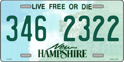 NH license plate 3462322