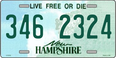 NH license plate 3462324