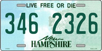 NH license plate 3462326