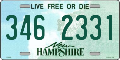 NH license plate 3462331