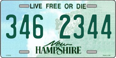 NH license plate 3462344