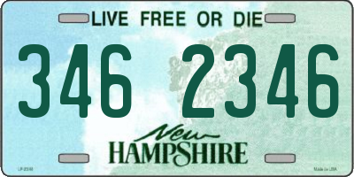 NH license plate 3462346