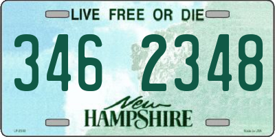 NH license plate 3462348