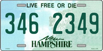 NH license plate 3462349