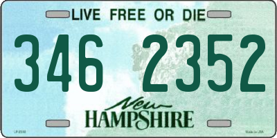 NH license plate 3462352