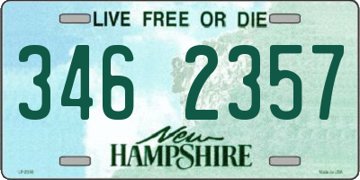 NH license plate 3462357