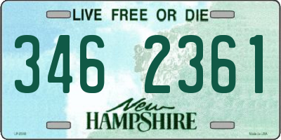 NH license plate 3462361