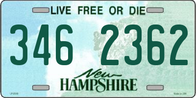 NH license plate 3462362