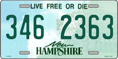 NH license plate 3462363