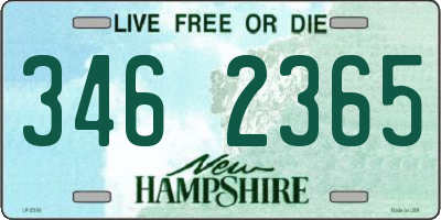 NH license plate 3462365