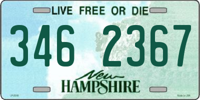 NH license plate 3462367