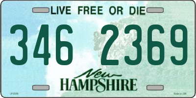 NH license plate 3462369