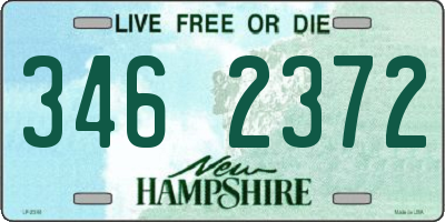 NH license plate 3462372