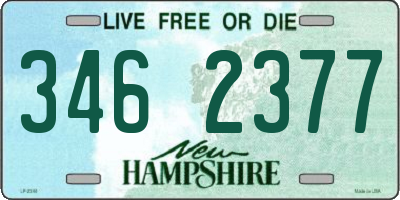 NH license plate 3462377