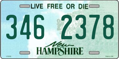 NH license plate 3462378