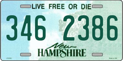 NH license plate 3462386